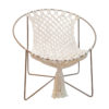 Fauteuil rond en macramé